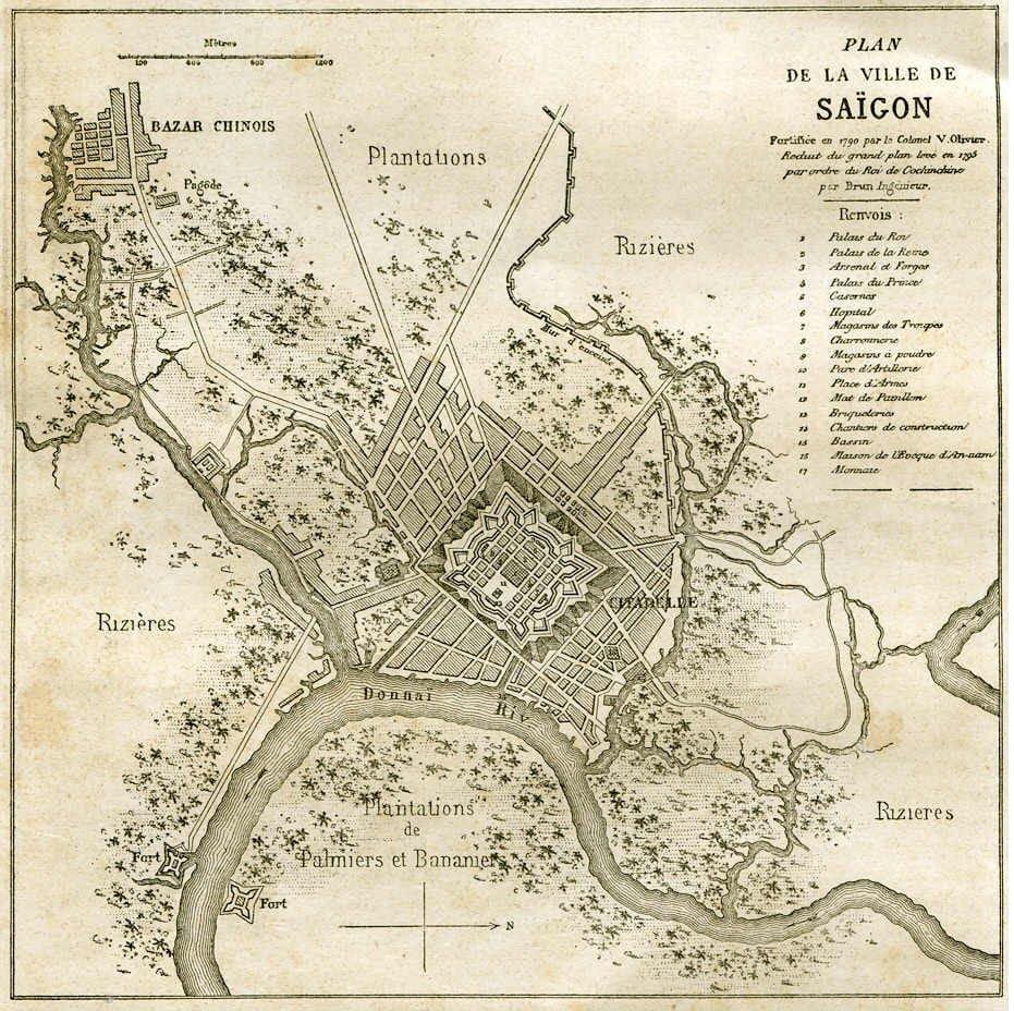 Kort over gamle saigon