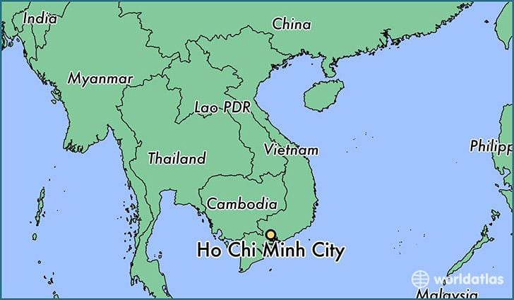 Kort ho chi minh city verden