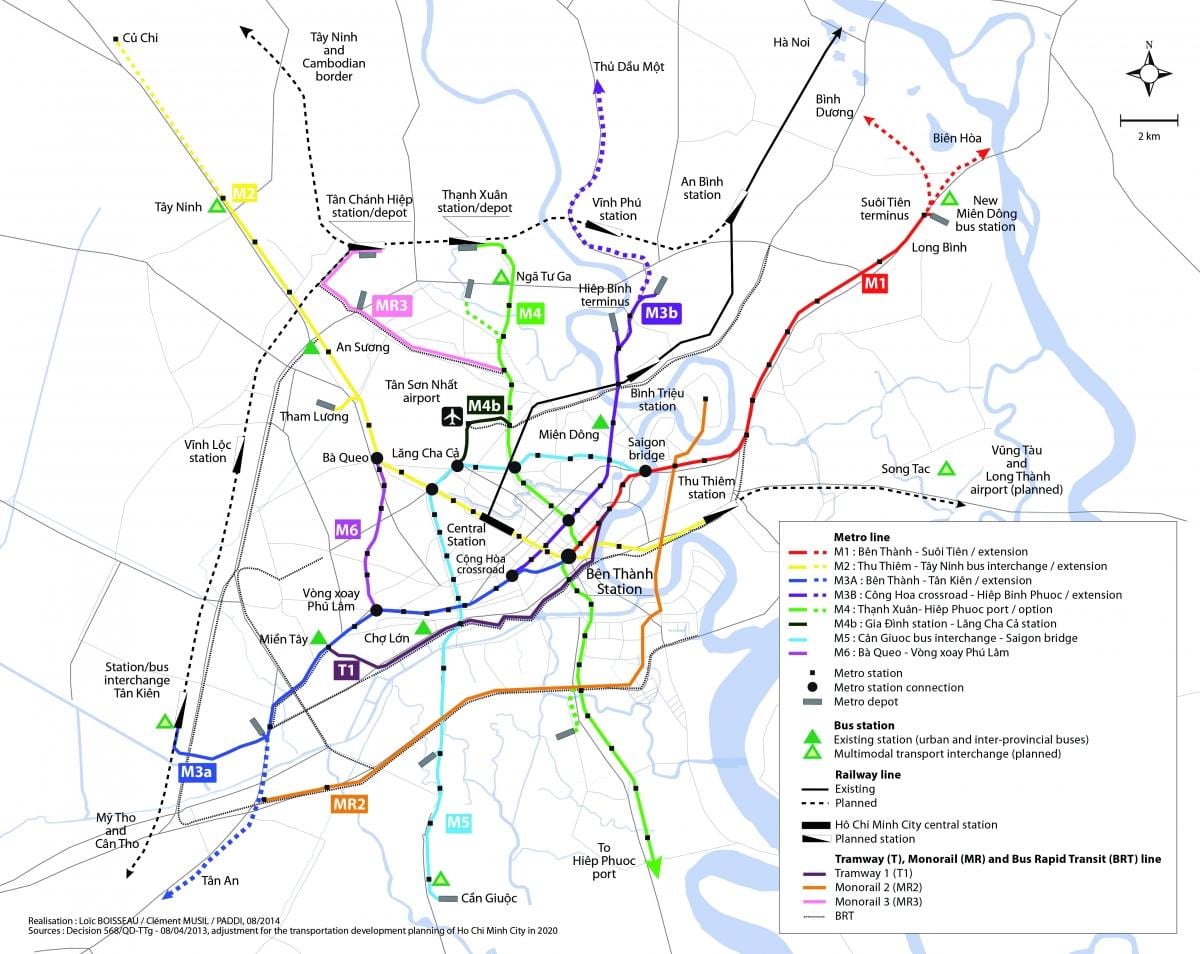 ho chi minh-byen metro-kort