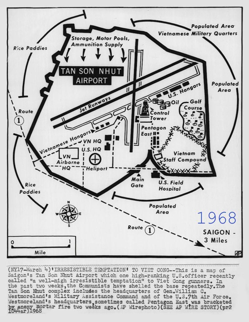 Kort over saigon 1968