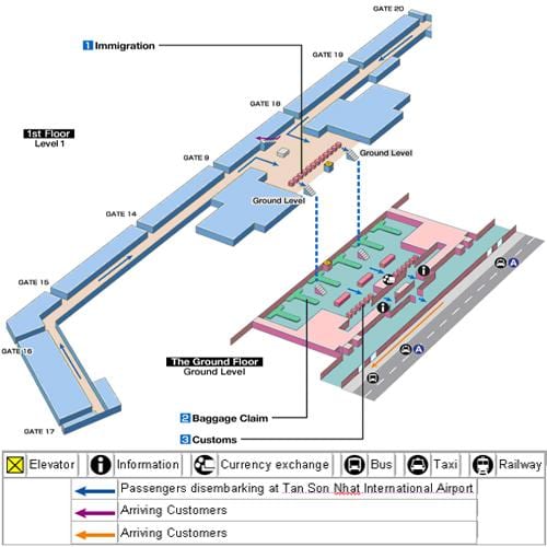 saigon lufthavn kort
