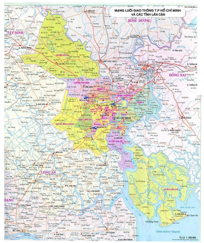 Kort over tp ho chi minh